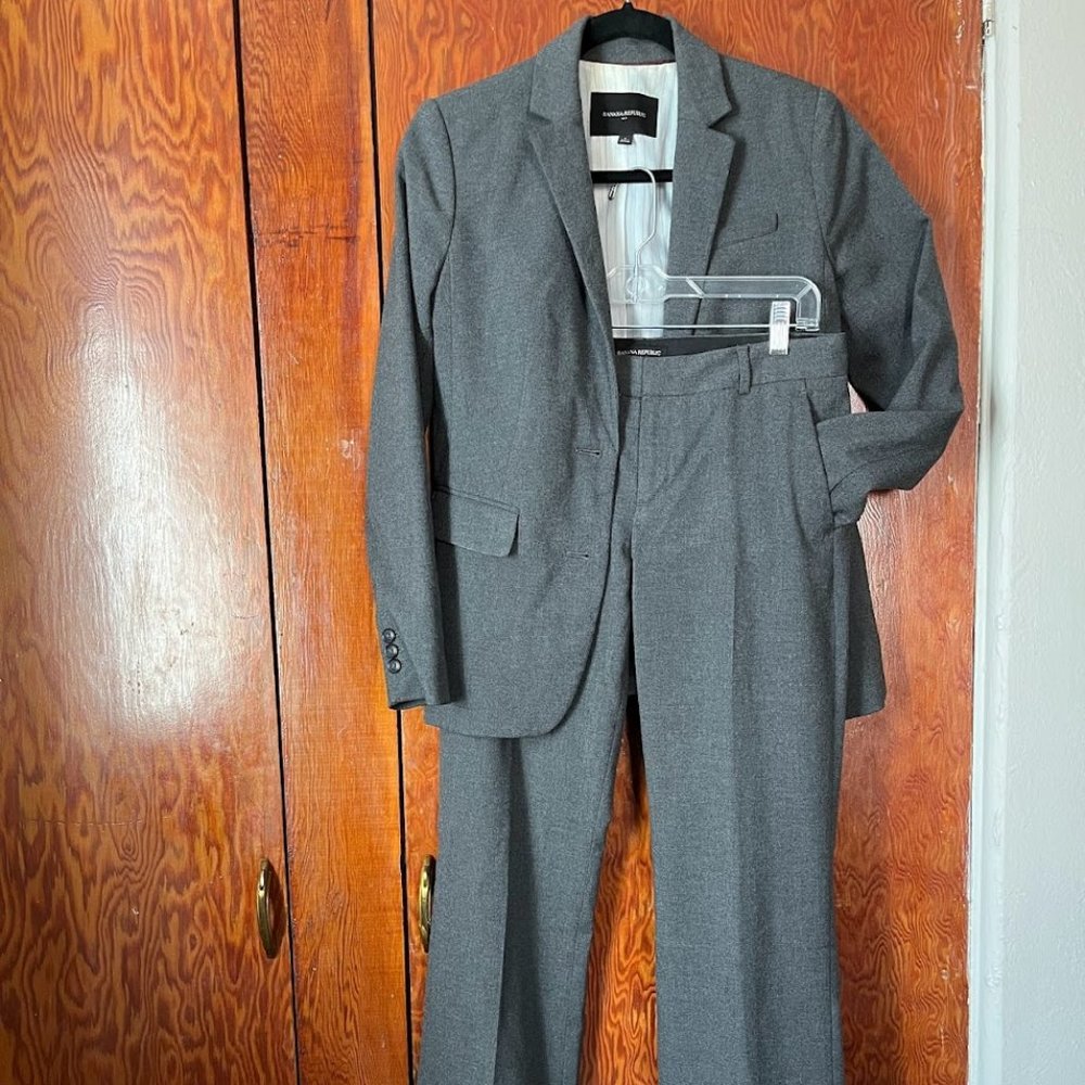 Banana Republic Gray Suit & Shirt